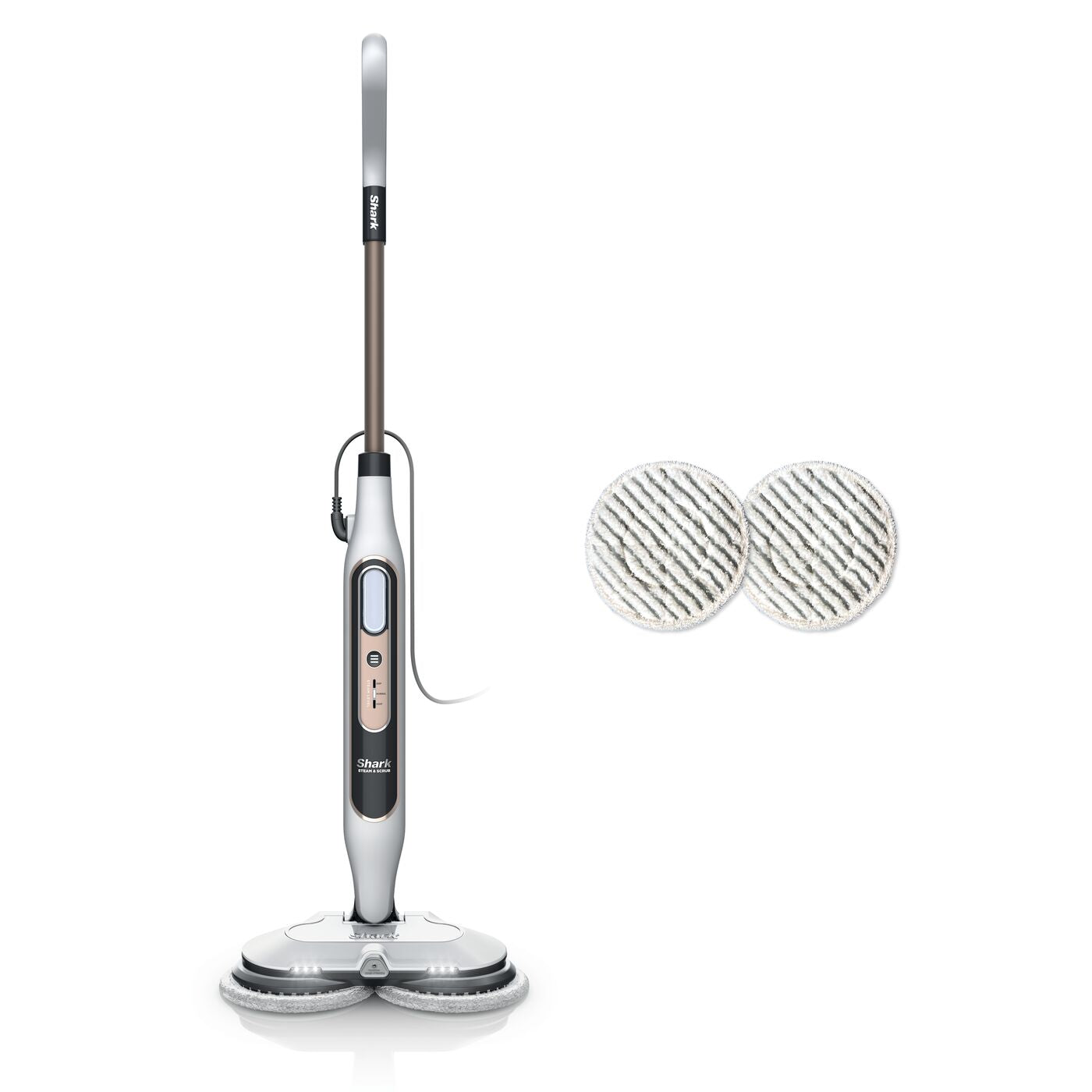 Shark S8201EU Steam & Scrub Parný mop - Dve rotačné hlavy - LED osvetlenie